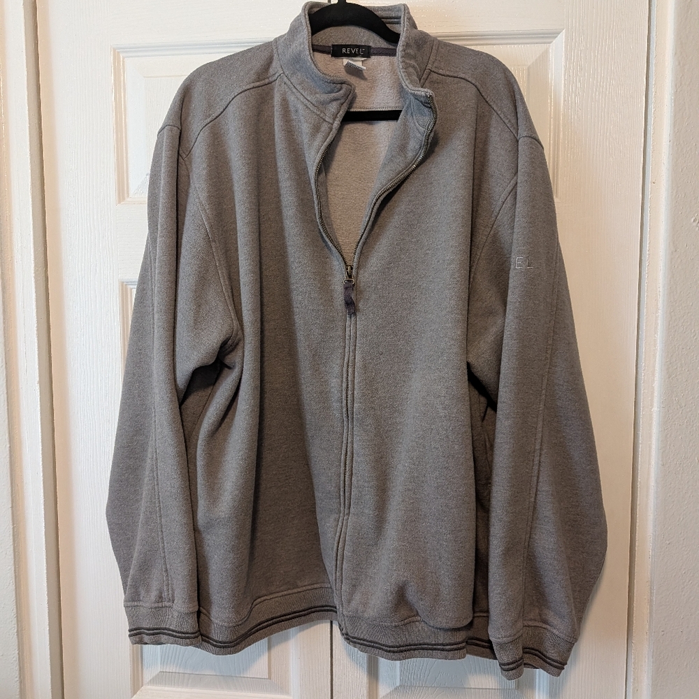 Revel Gray Men's Fleece Zippered Jacket